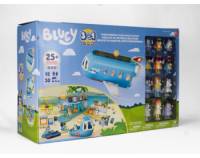 MEGA SET JUEGO BLUEY AVION 3 EN 1/ 12 FIGURAS/ 30 ACCESORIOS
